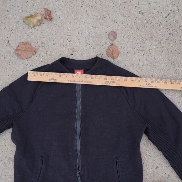 Nike Tech Pack Knit Full Zip Bomber Jacket Black Mens M Water Repellent - Picture 15 of 16